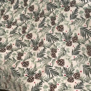 Legacy and Main Fall Pinecone and Evergreen Faux Sherpa Throw Blanket